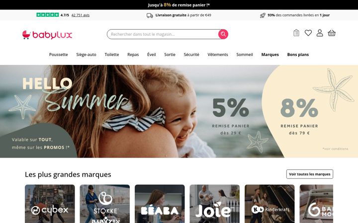 Screenshot of baby-lux.com