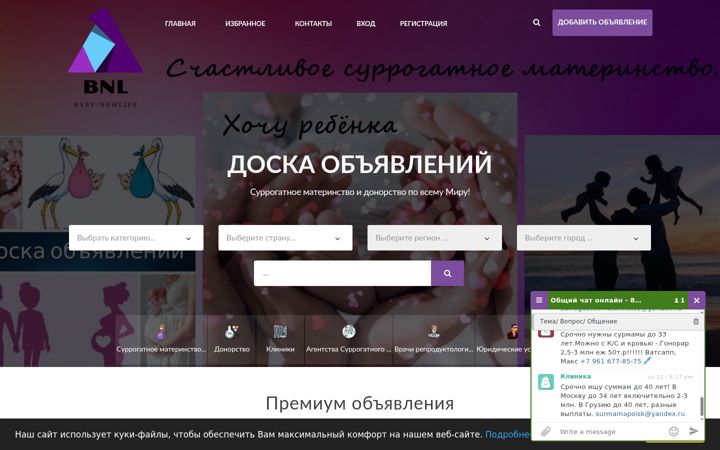 Screenshot of baby-newlife.ru