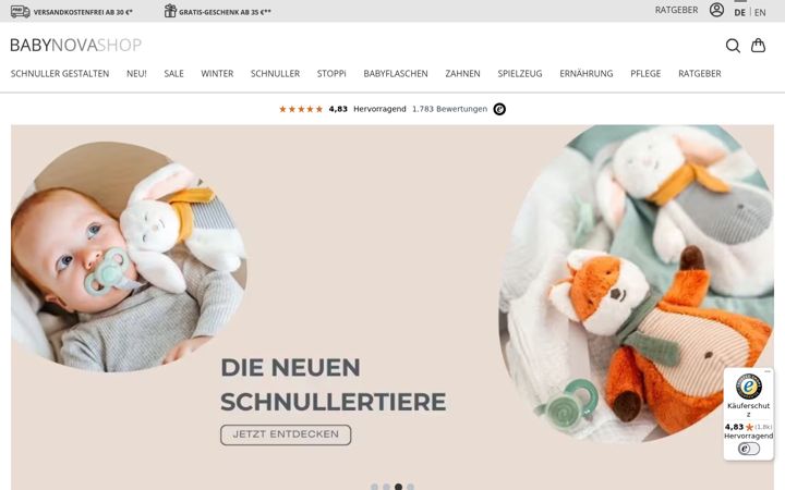 Screenshot of baby-nova-shop.de