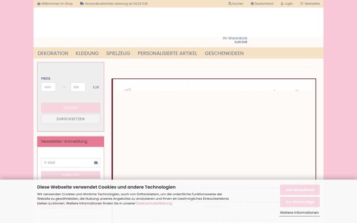 Screenshot of baby-schaetze.de