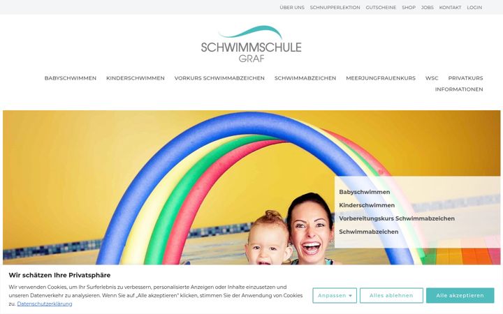 Screenshot of baby-schwimmen.ch