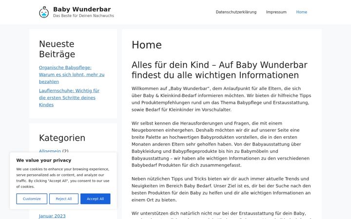 Képernyőkép: baby-wunderbar.de