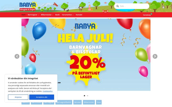 Ekrano kopija babyabutikerna.se