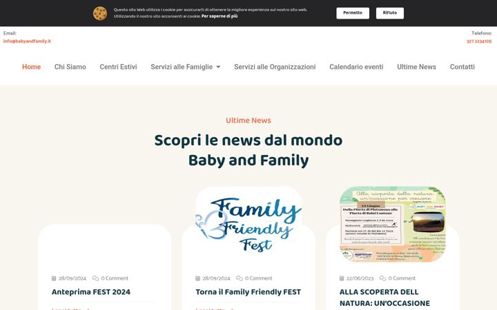 Screenshot of babyandfamily.it