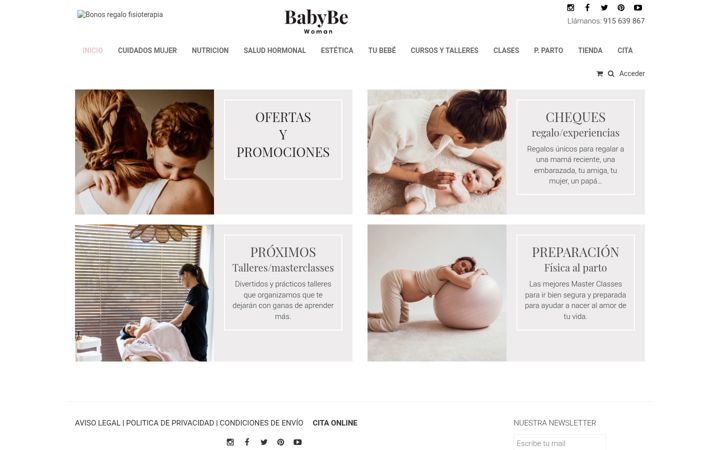 Screenshot stránky babybefisioterapia.com