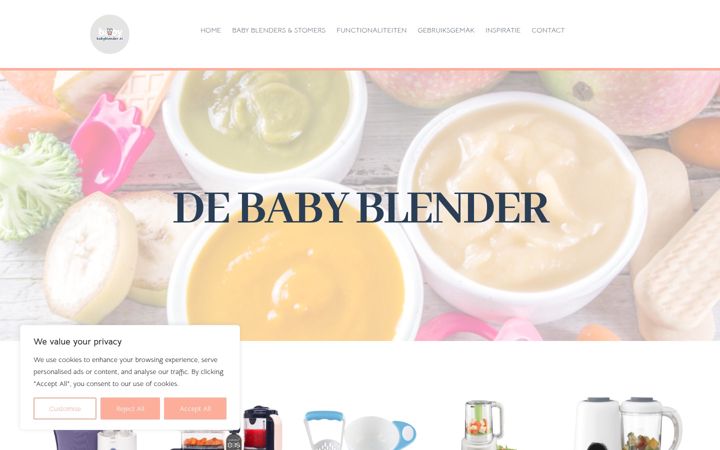 Capture d'écran de babyblender.nl