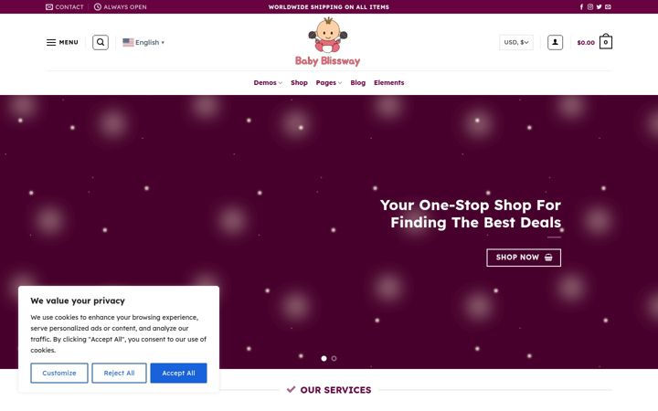 Screenshot of babyblissway.com