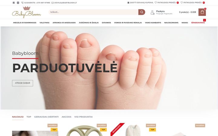 Screenshot of babybloom.lt