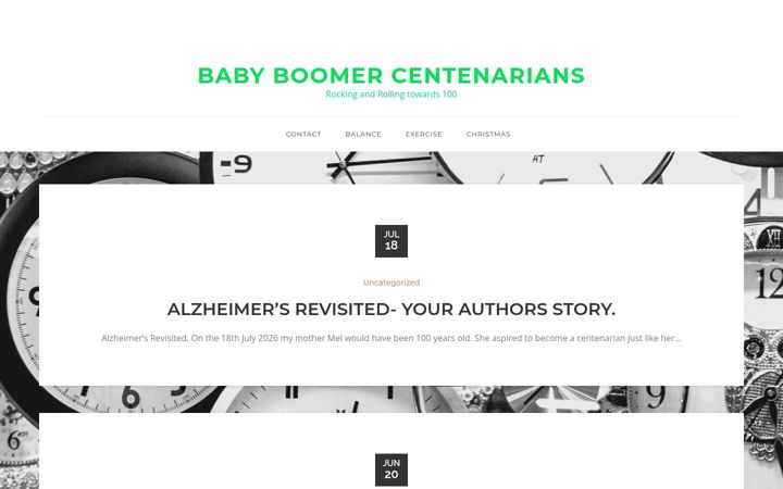Screenshot of babyboomerslivingto100.com