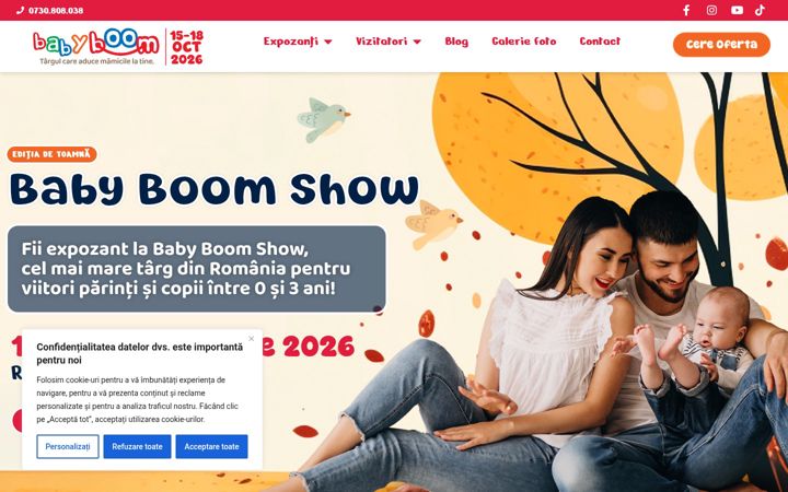 Screenshot of babyboomshow.ro