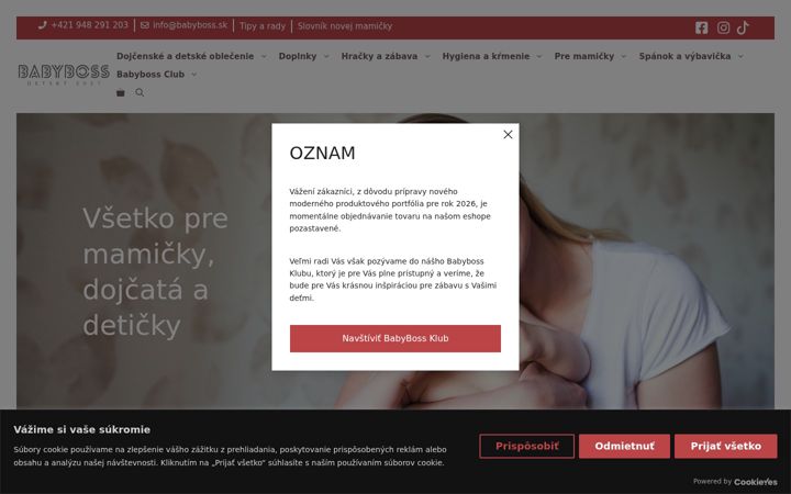 Snímek obrazovky babyboss.sk