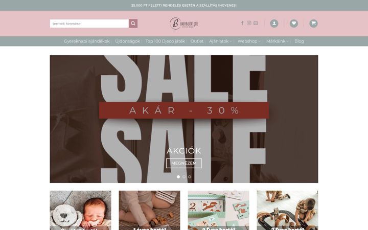 Screenshot of babyboutique.hu