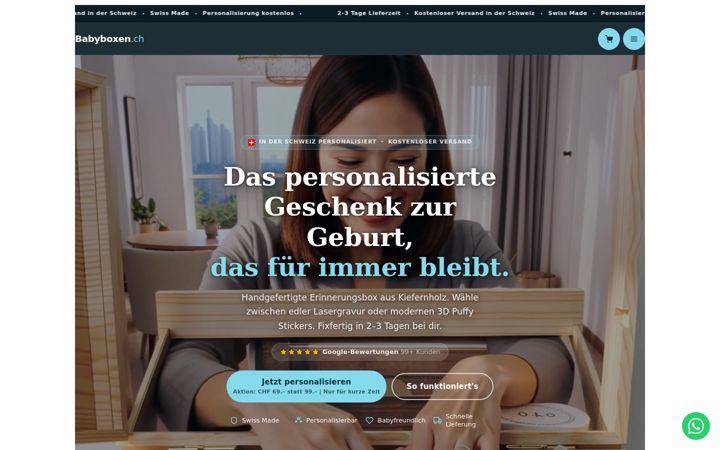 Skærmbillede af babyboxen.ch