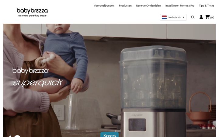 Screenshot of babybrezza.be