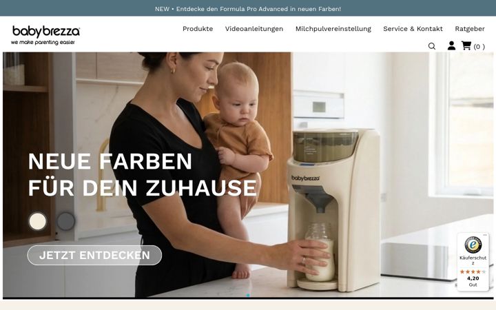 Screenshot of babybrezza.de