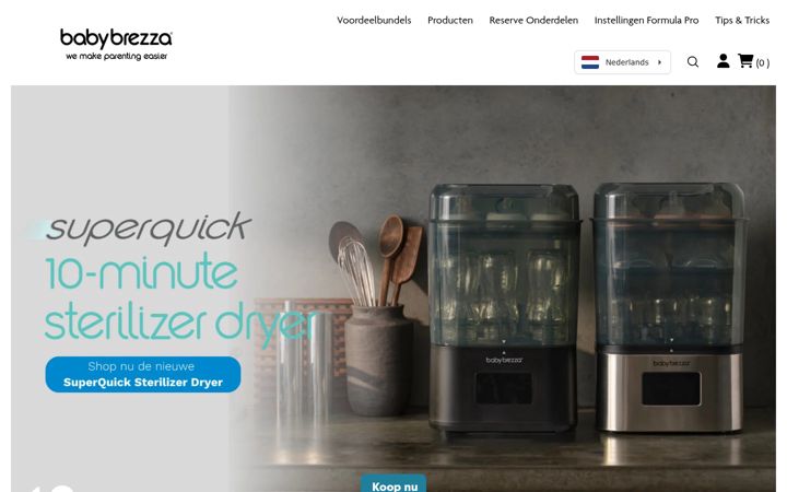 Screenshot of babybrezza.nl