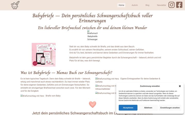 Screenshot of babybriefe.com