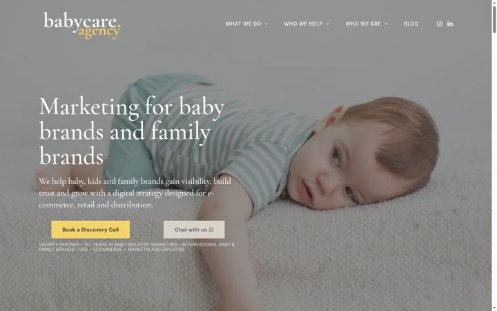 Screenshot of babycare.agency