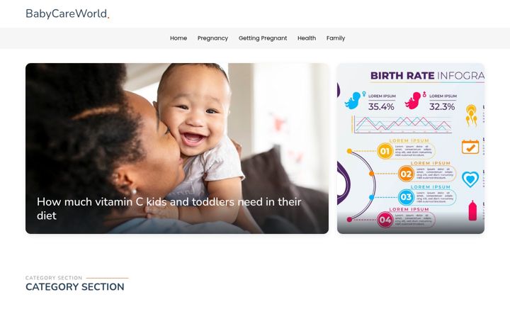 Screenshot of babycareworld.site