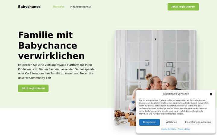 Screenshot of babychance.de