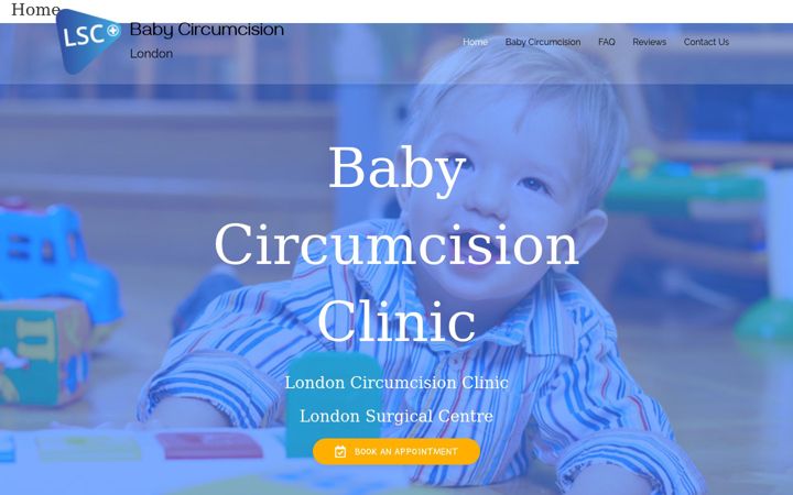 Screenshot of babycircumcisionlondon.com