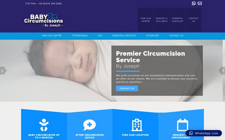 Screenshot of babycircumcisions.co.uk