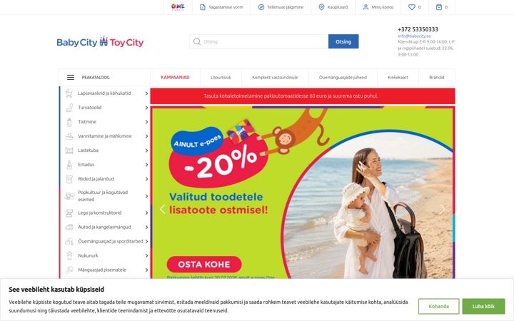 Screenshot του babycity.ee