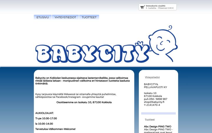Ekrānuzņēmums no babycity.fi