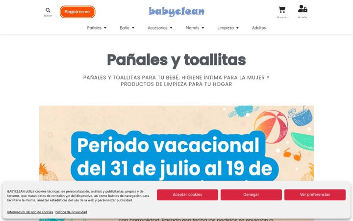 Screenshot of babyclean.es