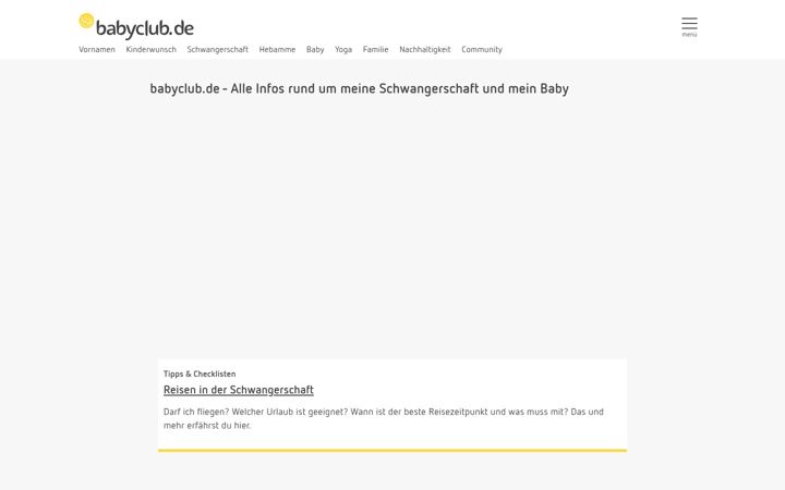 Screenshot of babyclub.de