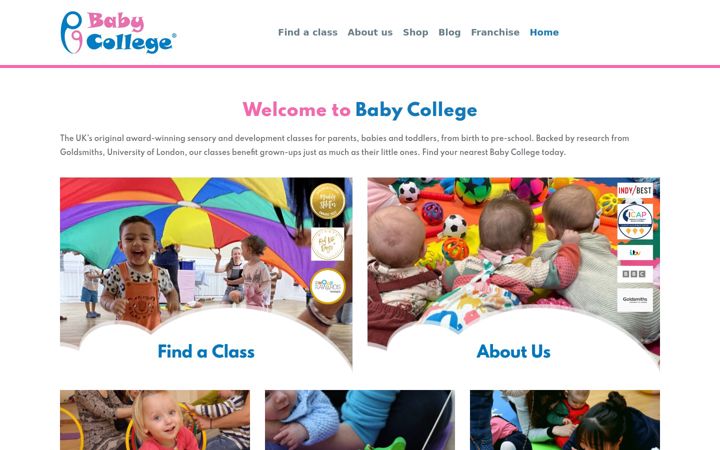 Screenshot of babycollege.co.uk