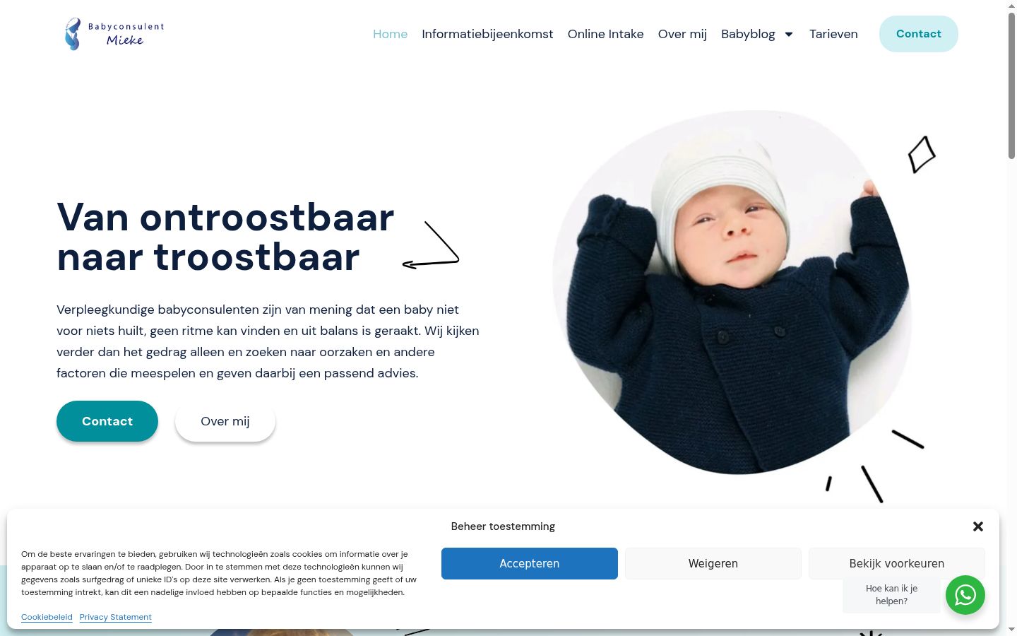 Capture d'écran de la bannière de consentement affichée avant toute interaction