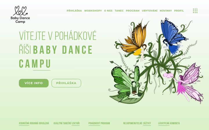 Screenshot of babydancecamp.cz