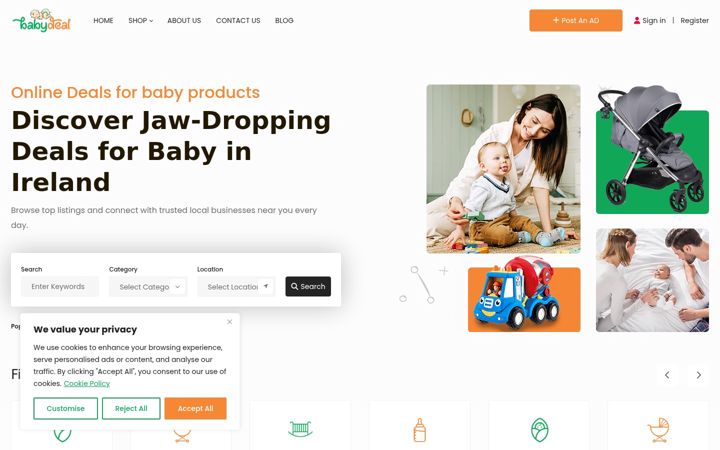 Screenshot of babydeal.ie