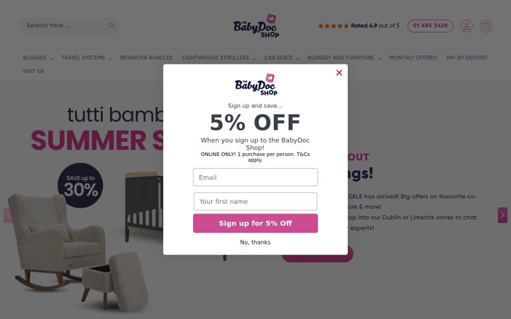 Screenshot of babydocshop.ie
