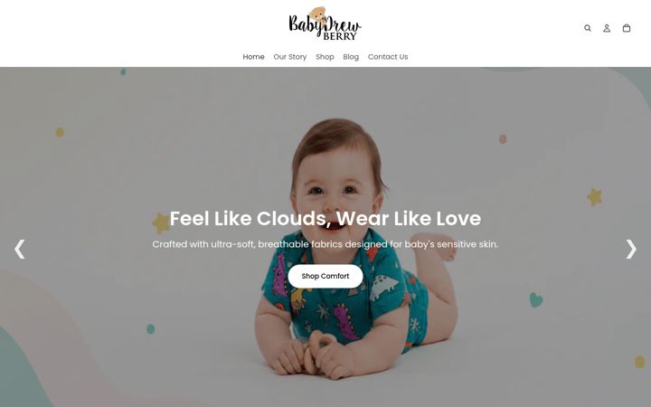 Screenshot of babydrewberryclothing.com