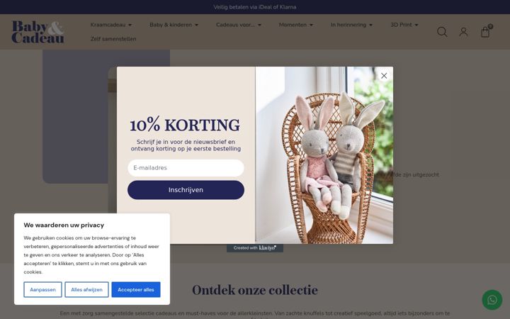 Screenshot of babyencadeau.nl