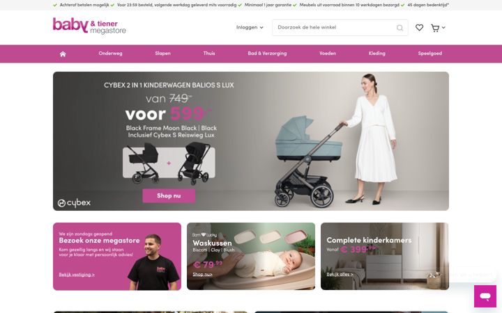 Screenshot of babyentiener.be