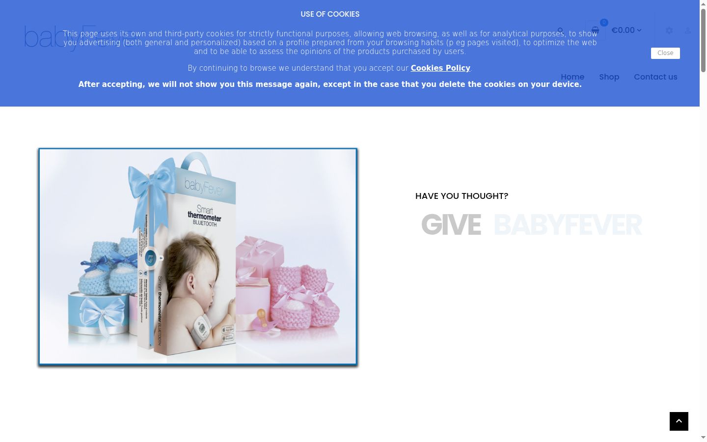 Screenshot of the consent banner shown before any interaction