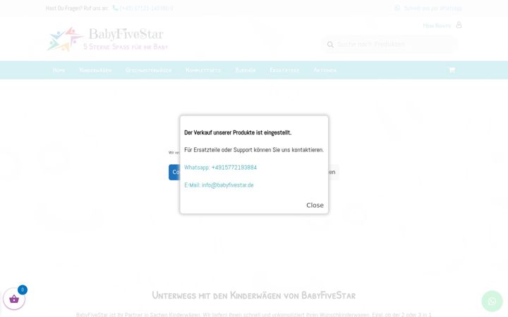 Screenshot of babyfivestar.de