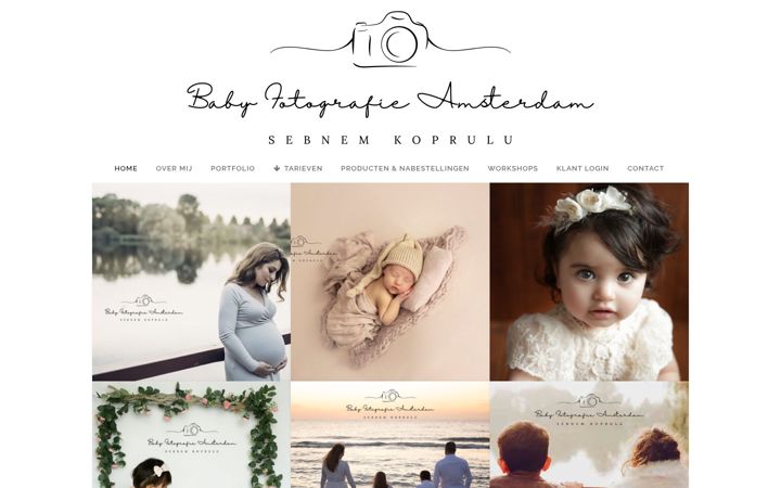 Screenshot of babyfotografieamsterdam.nl