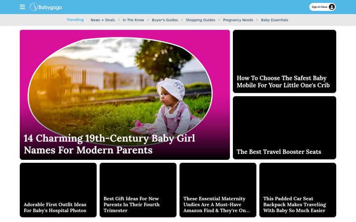 Screenshot of babygaga.com