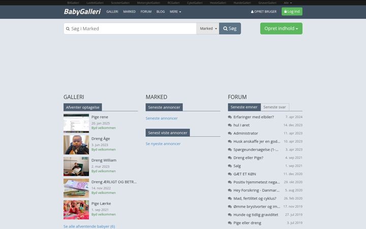 Screenshot of babygalleri.dk