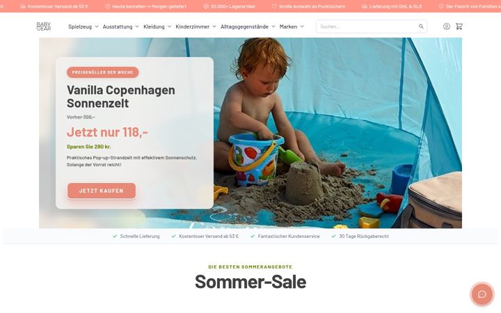 Screenshot of babygear.de