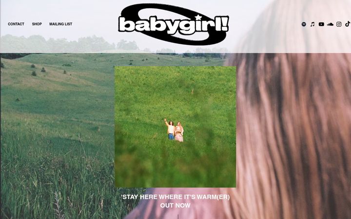 Screenshot of babygirlband.ca