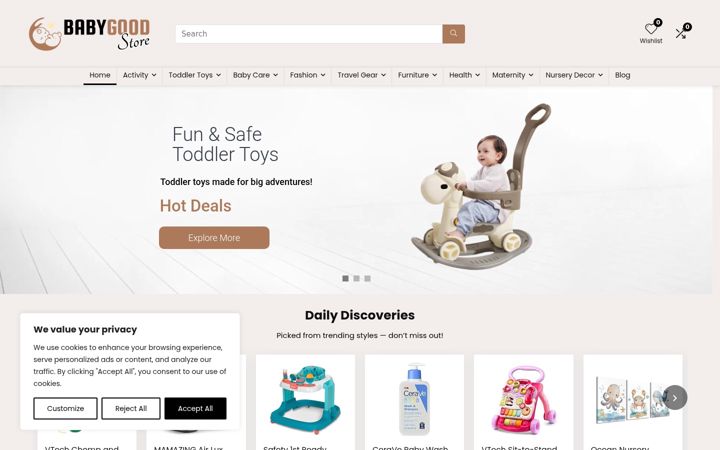 Screenshot of babygoodstore.com