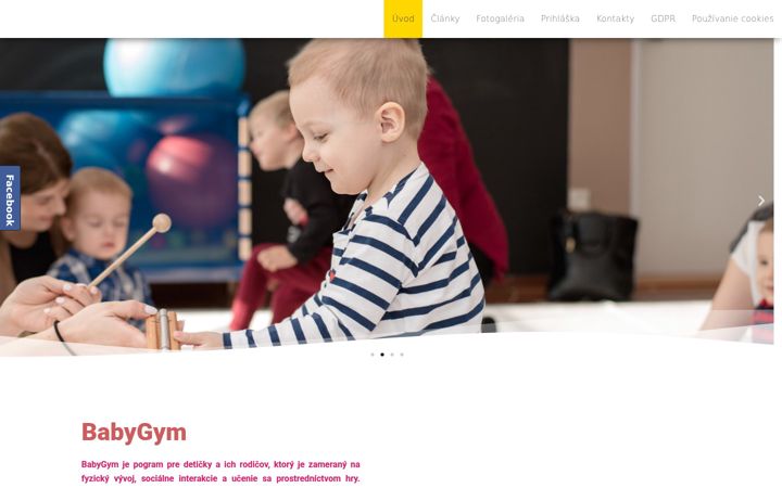 Screenshot of babygym.sk