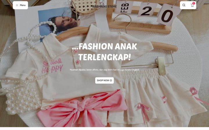 Screenshot of babyhoki.store