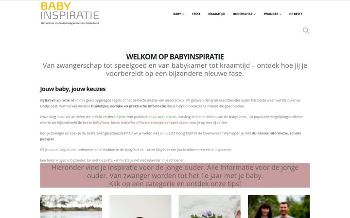 Screenshot of babyinspiratie.nl