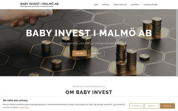 Screenshot of babyinvest.se
